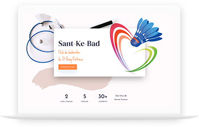 Page vitrine pour club sportif